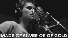 Made Of Silver Or Of Gold Song Lyrics GIF - Made Of Silver Or Of Gold Song Lyrics Recording A Song GIFs