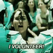 Volunteer Jennifer Lawrence GIF - Volunteer Jennifer Lawrence The Mocking Jay GIFs