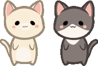 Cats Cute Sticker - Cats Cute Mimi And Nini Stickers