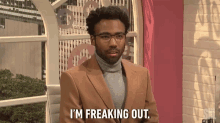 im freaking out freak out donald glover snl snl gifs