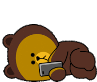 Brown Cony Sticker - Brown Cony Waiting Stickers