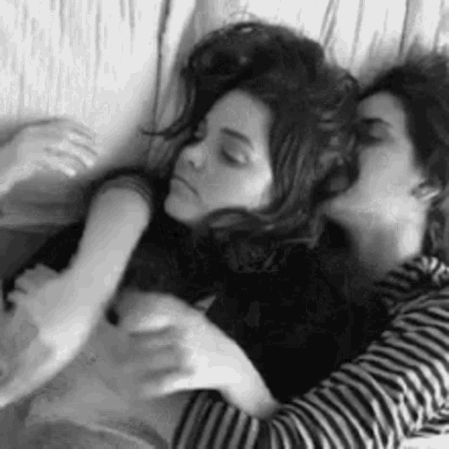 Lesbian Cuddling GIF.