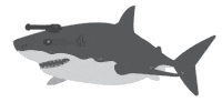 Stickergiant Sharks With Laser Beams Sticker - Stickergiant Sharks With Laser Beams Sharks Stickers