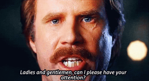 Ron Burgundy Making An Announcement GIF - Announcement Will Ferrell Ron  Burgundy - Discover &amp; Share GIFs