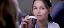 Greys Anatomy Jo Wilson GIF - Greys Anatomy Jo Wilson Coffee GIFs