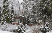 Snowy Cottage GIF - Cottage Snow Snowy GIFs