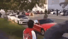 Dodge Challenger Ford Mustang GIF - Dodge Challenger Ford Mustang Crash GIFs