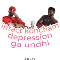 Infact Koncham Depression Ga Undhi Sticker Sticker - Infact Koncham Depression Ga Undhi Sticker Depression Stickers