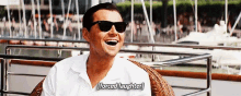 the wolf of wall street leonardo di caprio forced laughter laughing laugh
