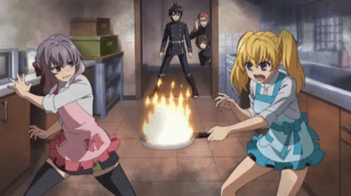 Anime Cooking Fail Gif Anime Cooking Fail Burnt Discover Share Gifs