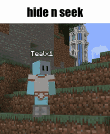Teal Minecraft Hide And Seek GIF - Teal Minecraft Hide And Seek Minecraft GIFs