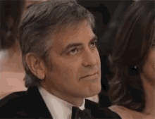 George Clooney Listen GIF - George Clooney Listen Stare GIFs