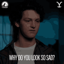 Why Do You Look So Sad Young Rip GIF - Why Do You Look So Sad Young Rip Yellowstone GIFs