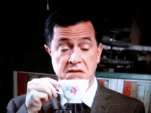 Cup O'Tea GIF - Stephen Colbert Tea Sassy GIFs