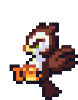 Pixel Owl Sticker - Pixel Owl Stickers