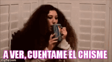 Natalya La Mexicana Tomando Te GIF - Natalya La Mexicana Tasa Tea GIFs