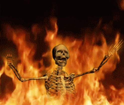Skeleton Burning GIF - Skeleton Burning Hell - Descubre & Comparte GIFs