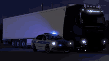 police car siren flashing ets2 euro truck simulator