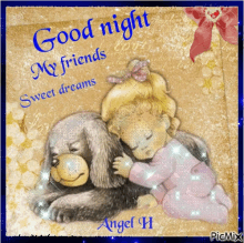 Good Night Sweet Dreams GIF - Good Night Sweet Dreams My Friends GIFs