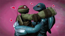 Tmnt Raph Mona Lisa Love GIF - Teenage Mutant Ninja Turtleshugs Love Yes GIFs