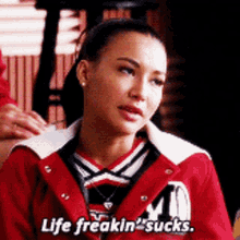 Glee Santana Lopez GIF - Glee Santana Lopez Life Freakin Sucks GIFs