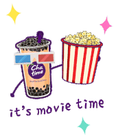 Its Movie Time Chatime Sticker - Its Movie Time Chatime Chatime Indonesia Stickers