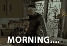 Morning George Weasley GIF - Morning George Weasley Oliver Phelps GIFs