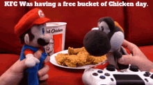 Sml Black Yoshi GIF - Sml Black Yoshi Kfc Was Having A Free Bucket Of Chicken Day GIFs