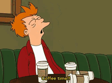 Caffeine GIF - Futurama Philip Fry Coffee Time GIFs