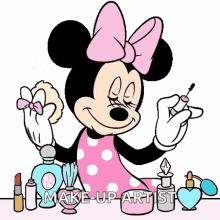 minnie mouse make up getting ready disney makeup artist