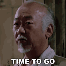 Time To Go Mr Miyagi GIF - Time To Go Mr Miyagi The Karate Kid3 GIFs