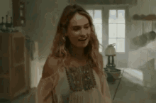 Lily James Happy GIF - Lily James Happy Singing GIFs