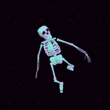 Skeleton Space GIF - Skeleton Space Floating GIFs