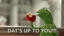 Kermit The Frog Sipping Tea GIF - Kermit The Frog Sipping Tea None Of My Business GIFs