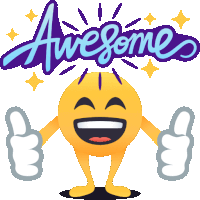 Awesome Smiley Guy Sticker - Awesome Smiley Guy Joypixels Stickers