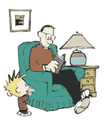 Calvin And Hobbes Monsters GIF - Calvin And Hobbes Monsters Dad Reading GIFs