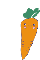 Carrot Vegetable Sticker - Carrot Vegetable Smile Stickers