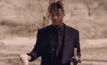 Juice Wrld Pouring One Out GIF - Juice Wrld Pouring One Out Walking GIFs