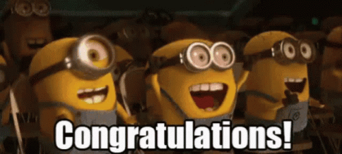Minion Congrats GIF - Minion Congrats Congratulations - Discover &amp; Share  GIFs