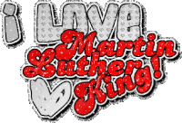 Happy Mlk Day I Love Martin Luther King Sticker - Happy Mlk Day I Love Martin Luther King Heart Stickers