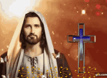 Feliz Y Bendecido Domingo Jesus Christ GIF - Feliz Y Bendecido Domingo Jesus Christ Cross GIFs