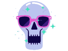 party skull happy cool skull oh yeah pumped