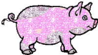 Glitter Pig Sticker - Glitter Pig Sparkle Stickers