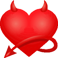 Devil Heart Joypixels Sticker - Devil Heart Heart Joypixels Stickers