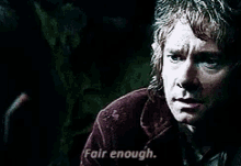 Fair Enough GIF - Lord Of The Rings Bilbo Baggins Martin Freeman GIFs