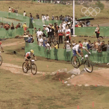 flip flops olympics mens mountain bike competition obstacle mountain bike course
