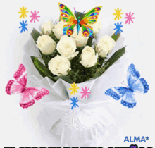 flores mariposas flowers butterflies colorful