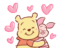 Pooh Hug Sticker - Pooh Hug Stickers