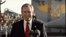Mission Accomplished George W Bush GIF - Mission Accomplished George W Bush Smile GIFs