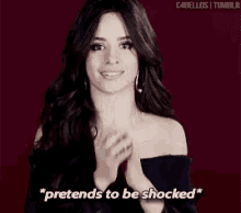 Camila Cabello Pretend GIF - Camila Cabello Pretend Shocked GIFs